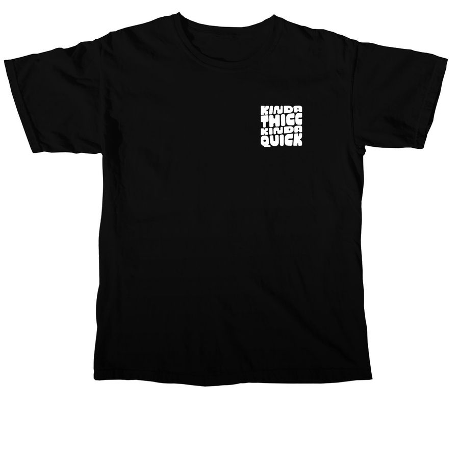 Thicc & Quick (simple), a Black Comfort Colors Unisex Tee