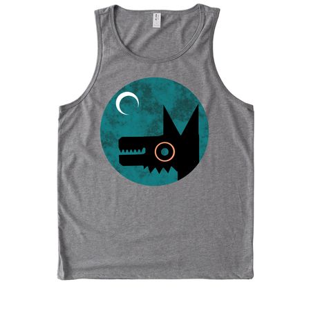 Grinning, a Aluminum Grey Allmade Eco Triblend Tank