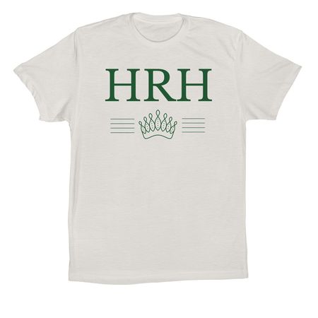 HRH Tee, a Vintage White Premium Cotton Tee