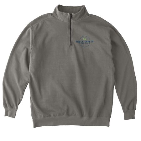 TSC Campaign, a Grey Comfort Colors Quarter Zip Pullover