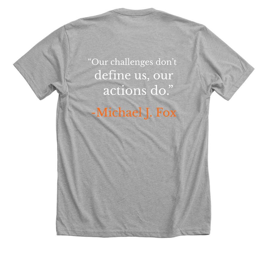 Running For A Cause&nbsp;, a Athletic Heather Premium Unisex Tee (back-view)