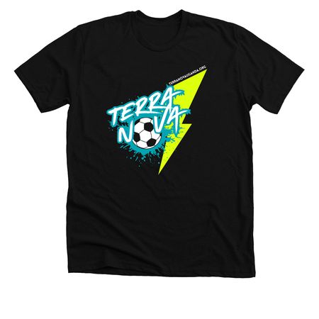 Terra Nova Lightning, a Solid Black Blend Premium Unisex Tee