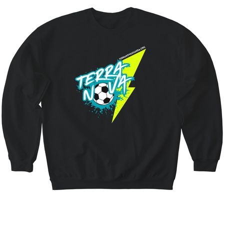 Terra Nova Lightning, a Black Softstyle Crewneck Sweatshirt