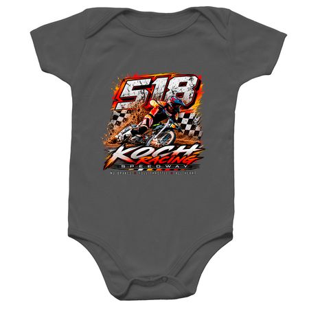 Full Throttle&nbsp;, a Charcoal Infant Onesie