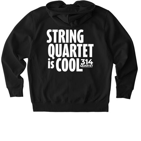 String Quartet is Cool Zip Up, a Black Stanley/Stella Unisex Cultivator 2.0 Zip Up Pullover Hoodie (back-view)