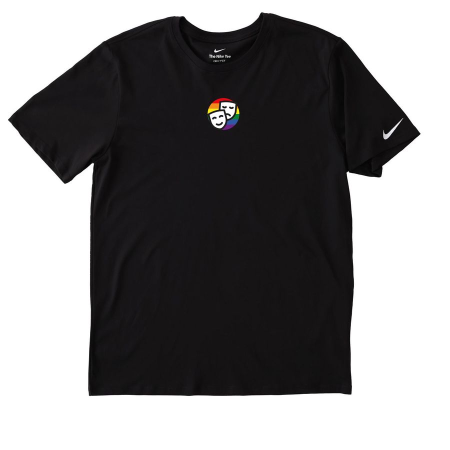 Pride Masks Activewear, a Black Nike Dri-FIT Jersey Blend Performance Tee