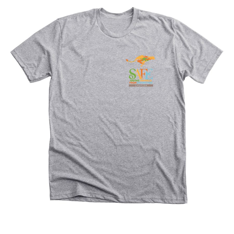 2024 SAFE CHEETAH Option 1, a Athletic Heather Premium Unisex Tee