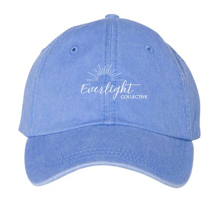 Everlight Collective Hats, a Periwinkle Printed Pigment Dye Baseball Cap
