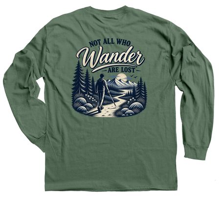White Cane Day, a Military Green Classic Long Sleeve Tee (back-view)