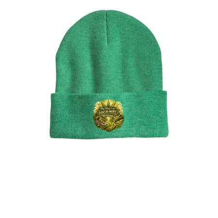 My Way is the HIGH-WAY to HEALING, a Heather Kelly Printed Cuffed Beanie