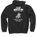 Ninth Annual Ride T-Shirt, a Black Pullover Hoodie (back-view)