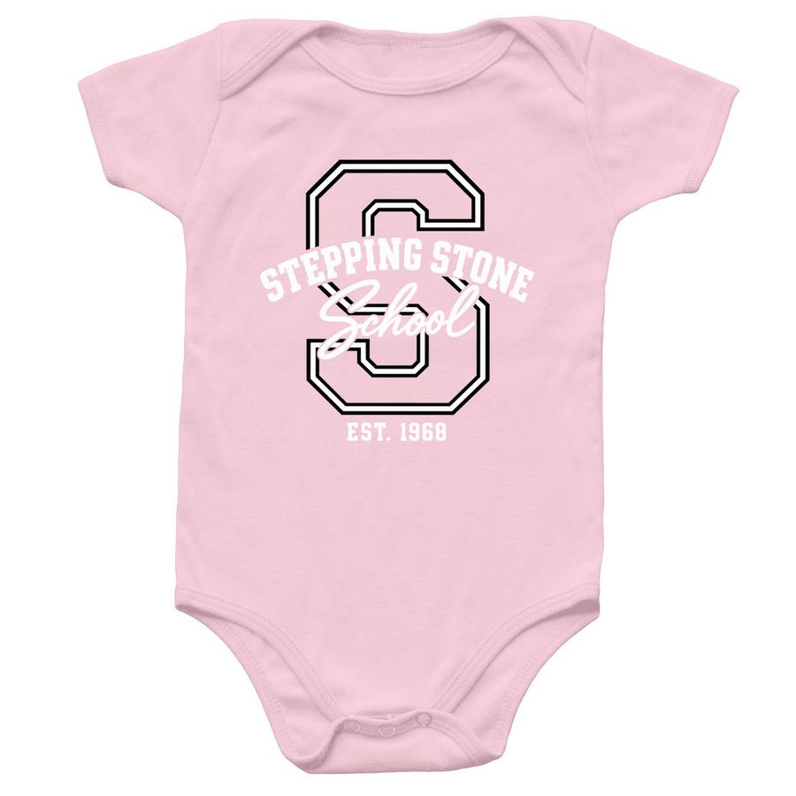 Stepping Stone Spirit Onesies, a Pink Infant Onesie