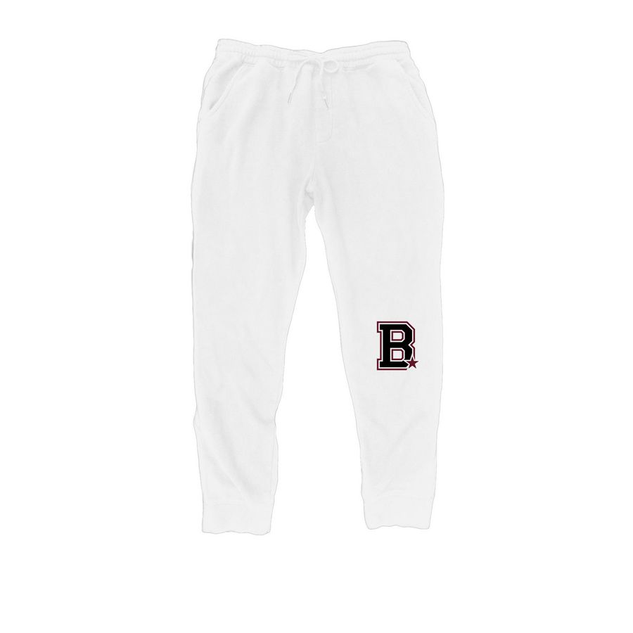 Varsity Sweatpants, a White Midweight Fleece Joggers