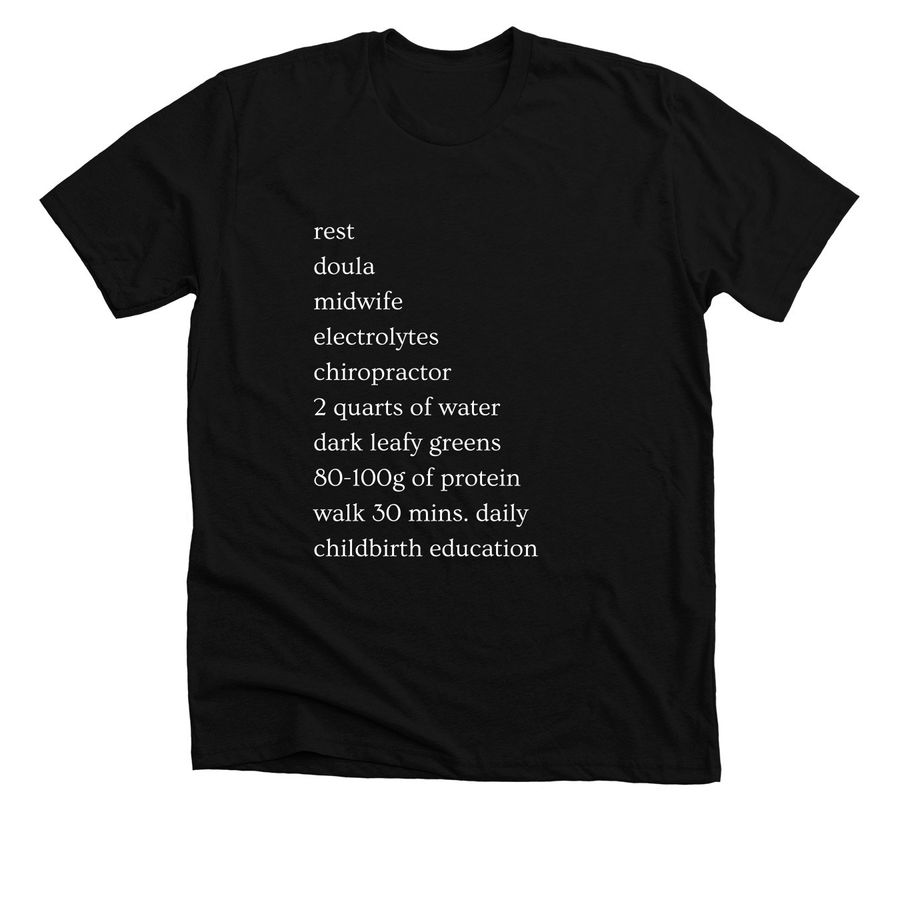 Healthy pregnancy, a Solid Black Blend Premium Unisex Tee