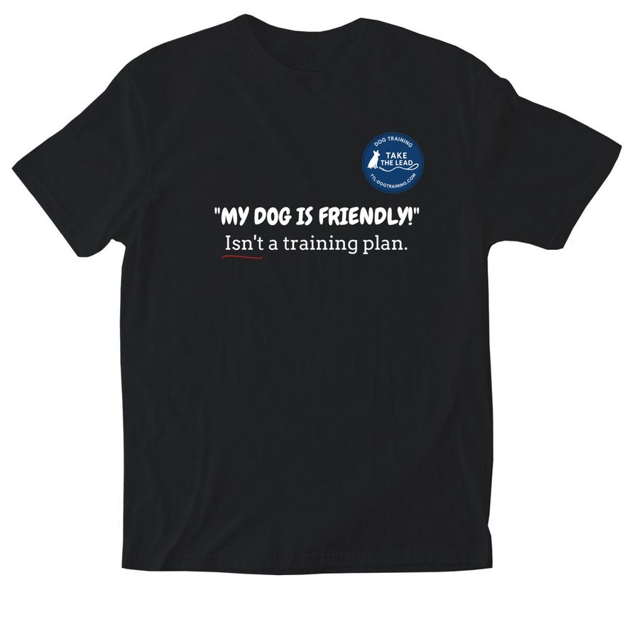 &nbsp;Friendly vs. Trained&nbsp;, a Black Softstyle Cotton Tee