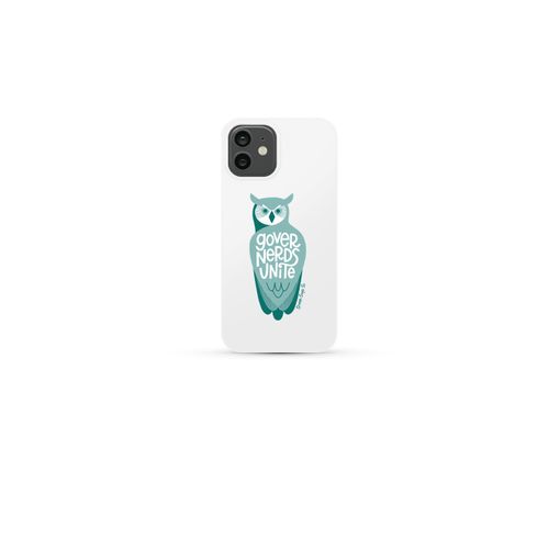 Governerds Unite Owl (Green) Tough iPhone 12 Pro Phone Case iPhone Tough Phone Case
