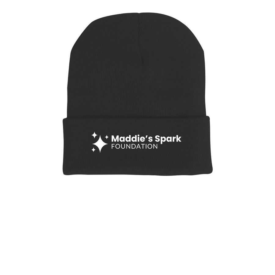 Beanie | Maddie's Spark Gear, a Black Printed Cuffed Beanie