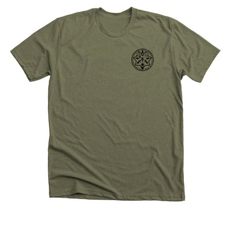 Black Team Logo, a Heather Olive Premium Unisex Tee