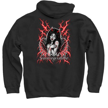 ink?d & co., a Black Pullover Hoodie (back-view)