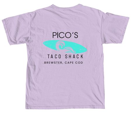 Picos Tee, a Orchid Comfort Colors Unisex Tee (back-view)