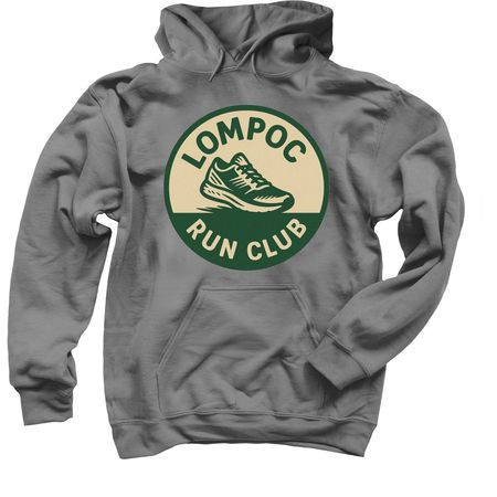 Lompoc Run Club, a Charcoal Pullover Hoodie