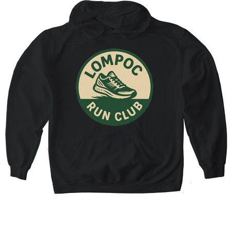 Lompoc Run Club, a Black Gildan Softstyle Pullover Hoodie