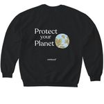 Earth Month!, a Black Softstyle Crewneck Sweatshirt (back-view)