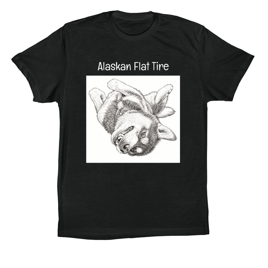 Alaskan Flat Tire, a Vintage Black Premium Cotton Tee