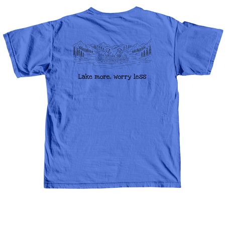 Lake more, worry less, a Flo Blue Comfort Colors Unisex Tee