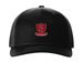 Ball Cap, a Black Printed Five-Panel Trucker Cap