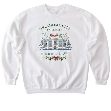 OCU Law White Christmas Collection, a White Softstyle Crewneck Sweatshirt