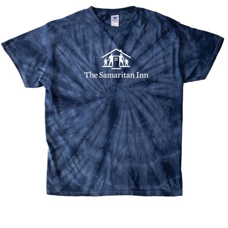 Samaritan Inn Love your neighbor, a Navy Classic Tie Dye Tee