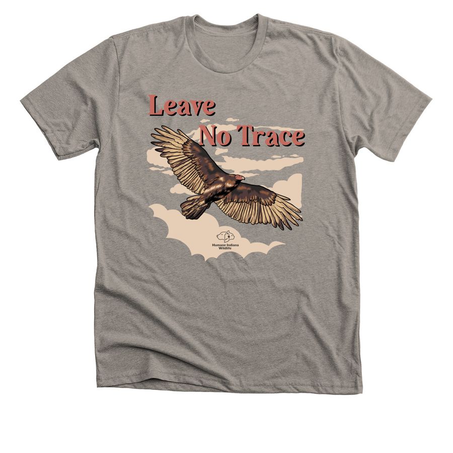 Leave No Trace, a Stone Grey Premium Unisex Tee