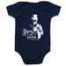 Baby Abe's Classic - White Print, a Navy Infant Onesie