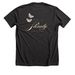 She is Steady 2026, a Dark Grey Heather Premium Unisex Tee (back-view)