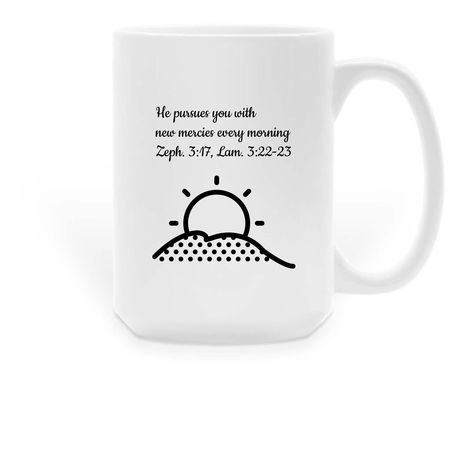 Morning Mercies, a White Large Coffee Mug