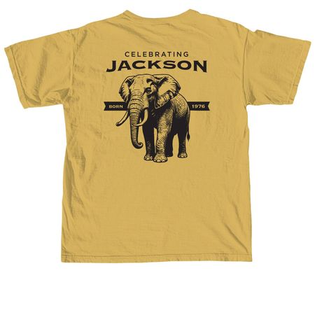 Jackson's 50th, a Mustard Comfort Colors Unisex Tee