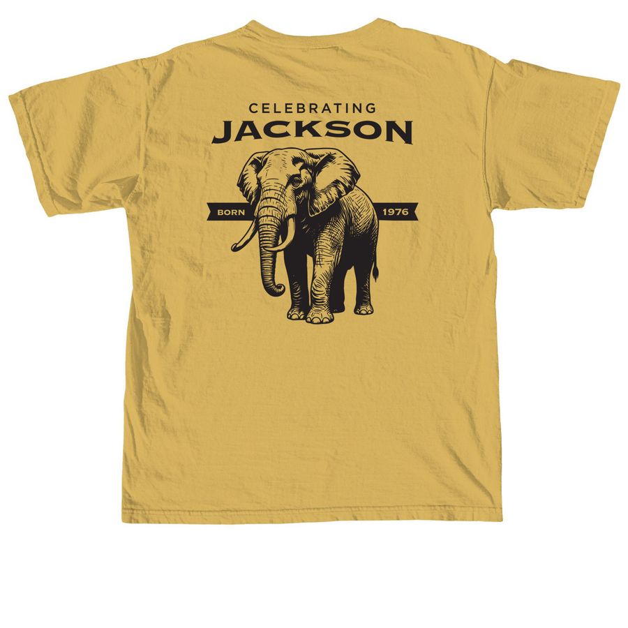 Jackson's 50th, a Mustard Comfort Colors Unisex Tee