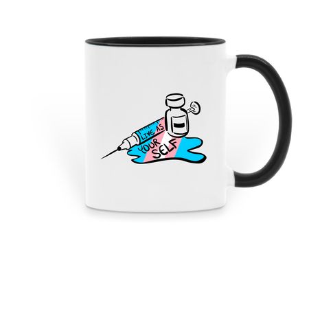 Live as Yourself, a Black Two-Tone Ceramic Mug