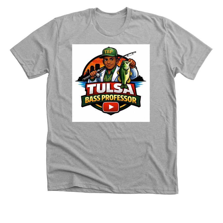 Tulsa Bass Professor&nbsp;, a Athletic Heather Premium Unisex Tee