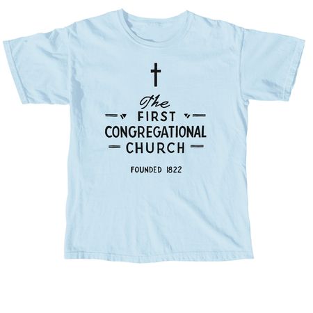 FCC Vintage Sign in Solid Colors, a Chambray Comfort Colors Unisex Tee