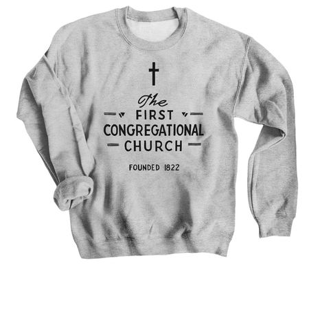 FCC Vintage Sign in Solid Colors, a Sport Grey Crewneck Sweatshirt