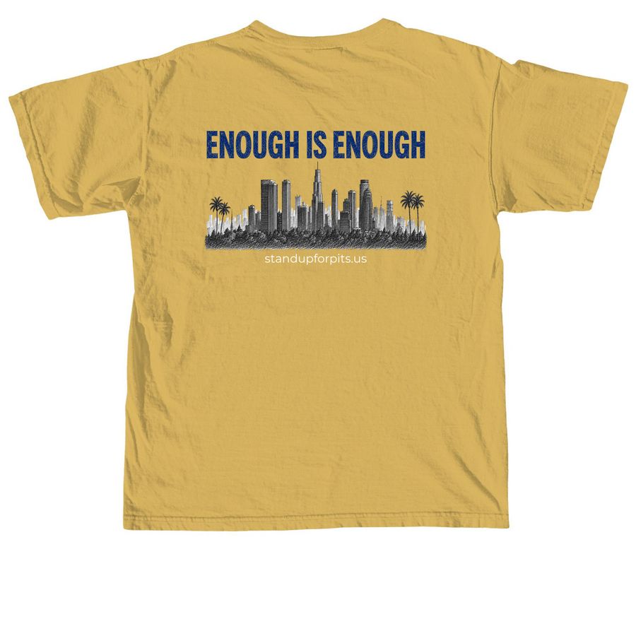 SUFP Foundation, a Mustard Comfort Colors Unisex Tee (back-view)