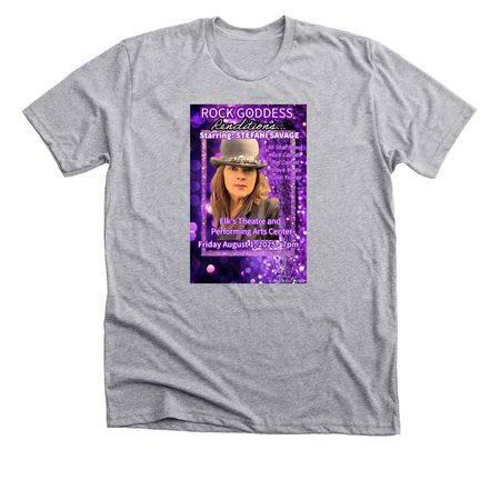 Rock Goddess Renditions, a Athletic Heather Premium Unisex Tee