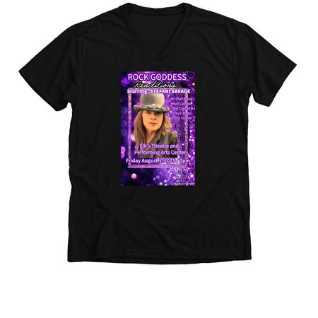 Rock Goddess Renditions, a Solid Black Blend Premium V-Neck Tee