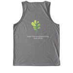 Yoga supports SPCA, a Aluminum Grey Allmade Eco Triblend Tank (back-view)