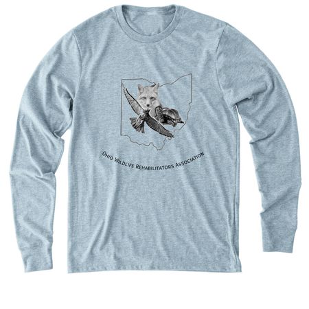 Updated OWRA Logo, a I Like You Blue Allmade Eco Triblend Long Sleeve Tee