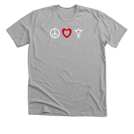 Peace, Love, Calisthenics, a Athletic Heather Premium Unisex Tee