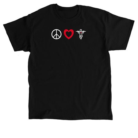 Peace, Love, Calisthenics, a Black Classic Unisex Tee