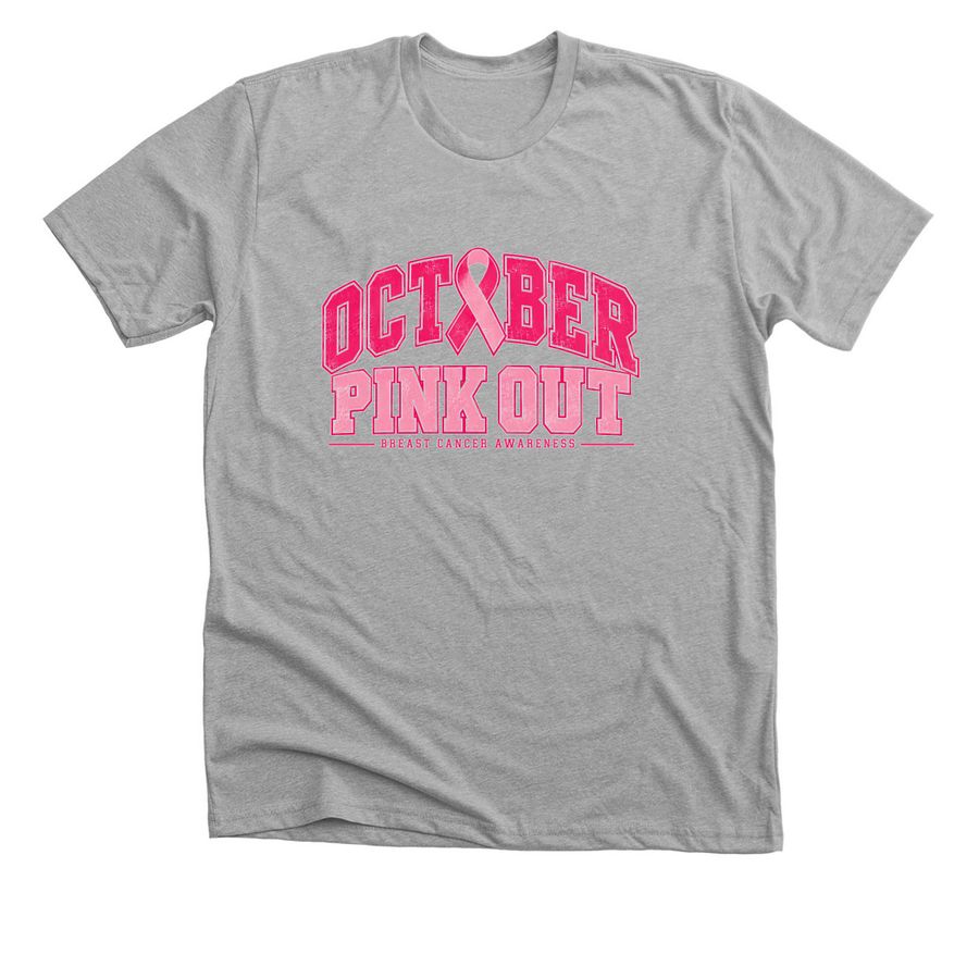 October Pink Out, a Athletic Heather Premium Unisex Tee